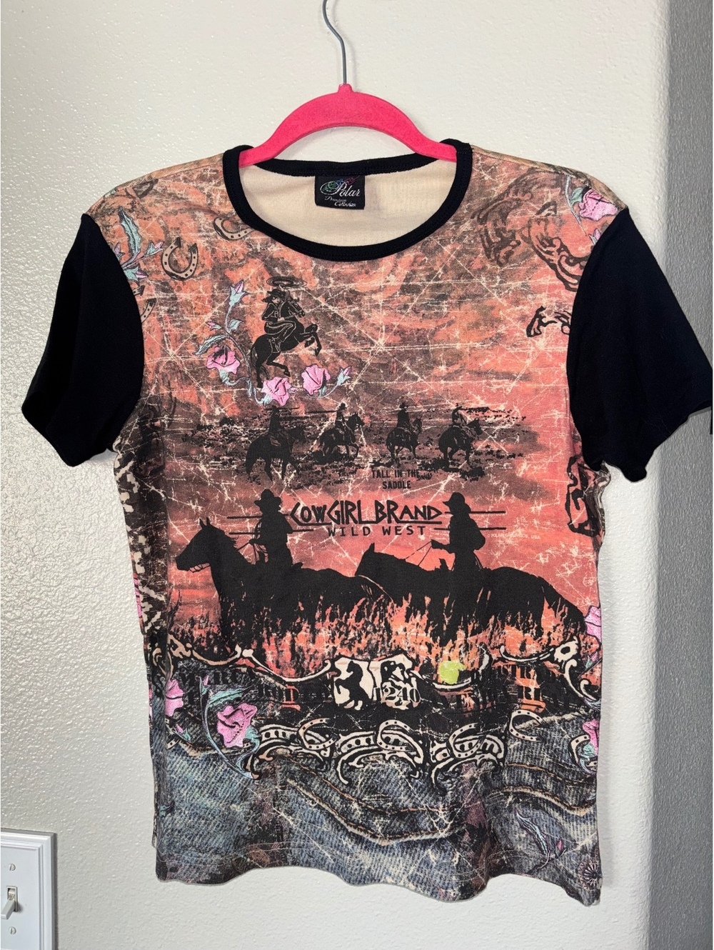 Vintage Polar Premium Collection Cowgirl Brand Wild West Graphic T-Shirt XL